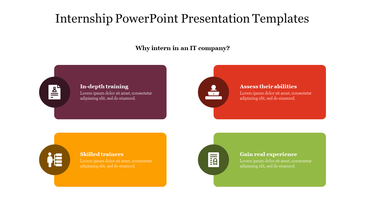 end of internship powerpoint presentation
